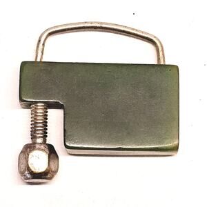 Antique Green Bakelite Key Ring or Mini Lock Screws Open